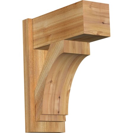 Ekena Millwork Imperial Block Rough Sawn Outlooker, Western Red Cedar, 8"W x 18"D x 22"H OUT08X18X22IMP05RWR